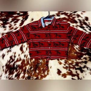 Wrangler western VINTAGE crop button down
